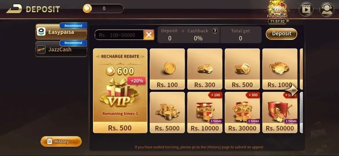 RoyalLX Casino app home screen